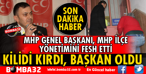 KİLİDİ KIRDI, BAŞKAN OLDU