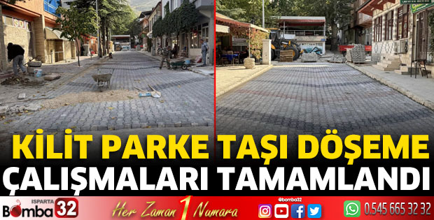 Kilit parke taşı döşeme çalışmaları tamamlandı