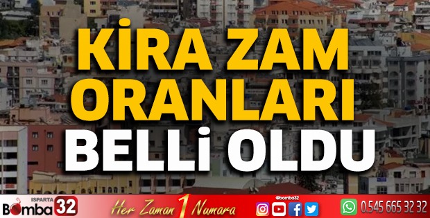 Kira zam oranları belli oldu 