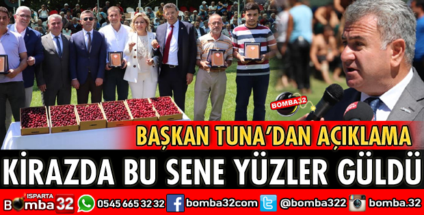 KİRAZDA BU SENE YÜZLER GÜLDÜ