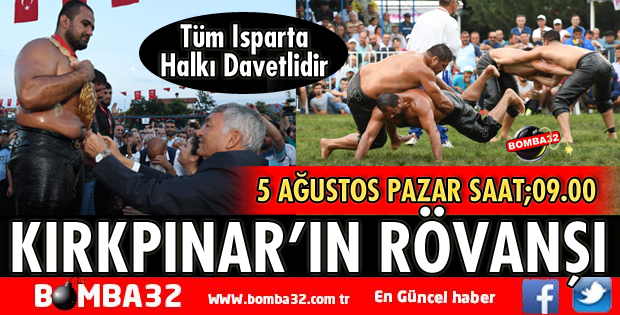 KIRKPINAR’IN RÖVANŞI PAZAR GÜNÜ