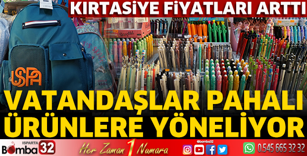 Kırtasiye fiyatları arttı