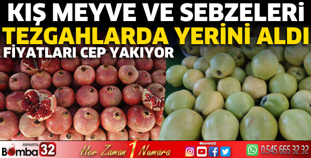 Kış meyve ve sebzeleri tezgahlarda yerini aldı