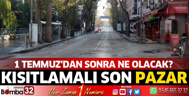Kısıtlamalı son Pazar