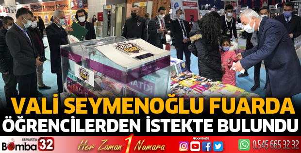 KİTAP FUARINDA ÖĞRENCİLERDEN İSTEKTE BULUNDU
