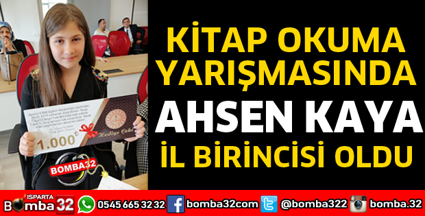 KİTAP OKUMA YARIŞMASINDA İL BİRİNCİSİ OLDU