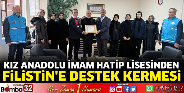 Kız Anadolu İmam Hatip Lisesinden Filistin'e destek kermesi