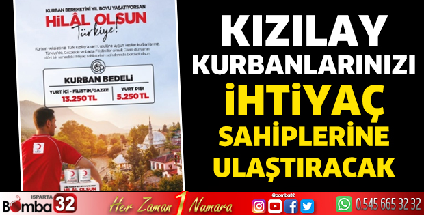 Kızılay, kurbanlarınızı ihtiyaç sahiplerine ulaştıracak