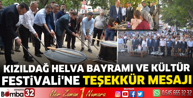 Kızıldağ Festivaline teşekkür mesajı 