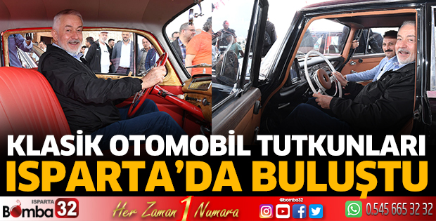 Klasik otomobil tutkunları Isparta’da buluştu