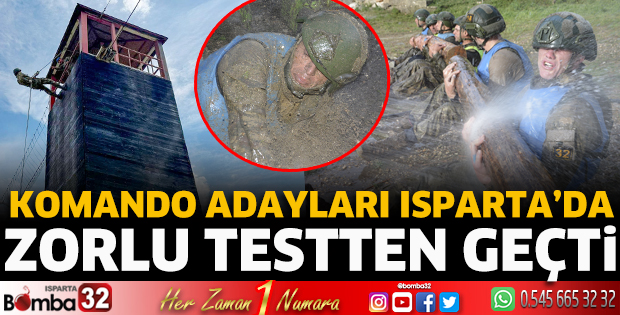 Komando adayları Isparta’da zorlu testten geçti