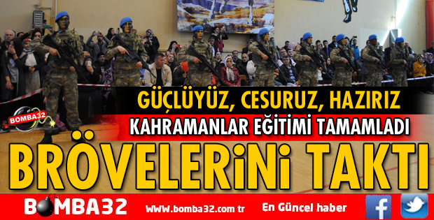 KOMANDO EĞİTİMİNİ TAMAMLAYAN 193 UZMAN ERBAŞ BRÖVELERİNİ TAKTI