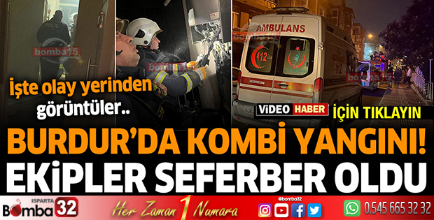 Kombi yangını paniği