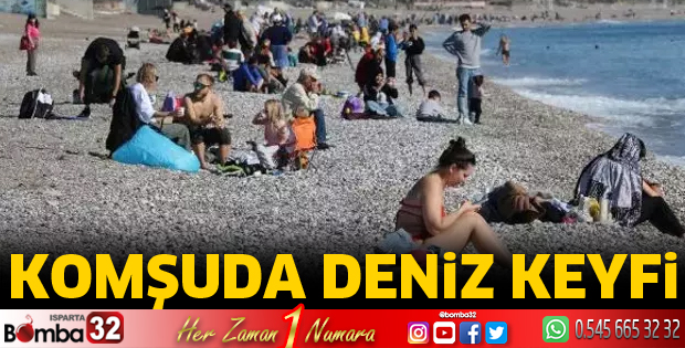 Komşuda deniz keyfi