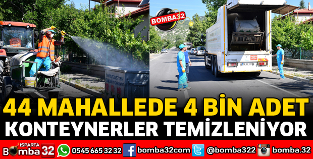 KONTEYNERLER TEMİZLENİYOR