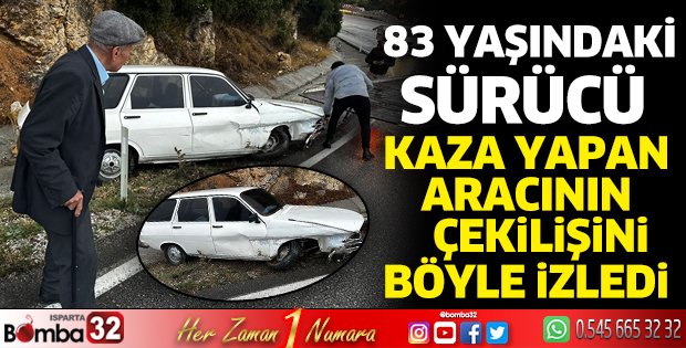 Kontrolden çıkan otomobil şarampole uçtu