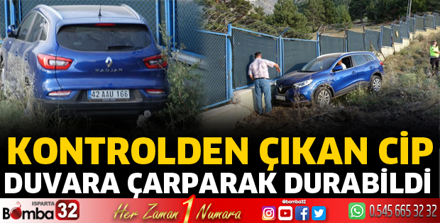Kontrolden cip duvara çarptı