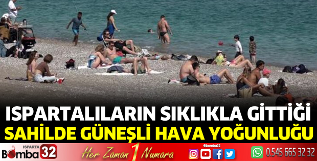 Konyaaltı sahilinde güneşli hava yoğunluğu