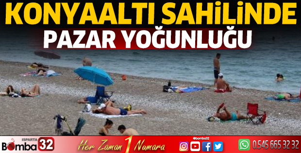 Konyaaltı Sahili'nde pazar yoğunluğu