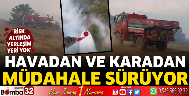 Konya'da başlayan yangın Isparta'ya sıçradı