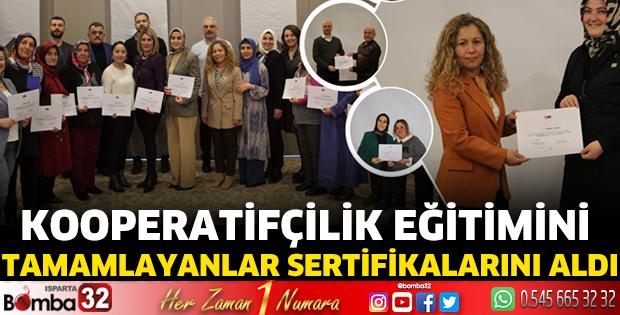 Kooperatifçilik eğitimini tamamlayan katılımcılar sertifikalarını aldı