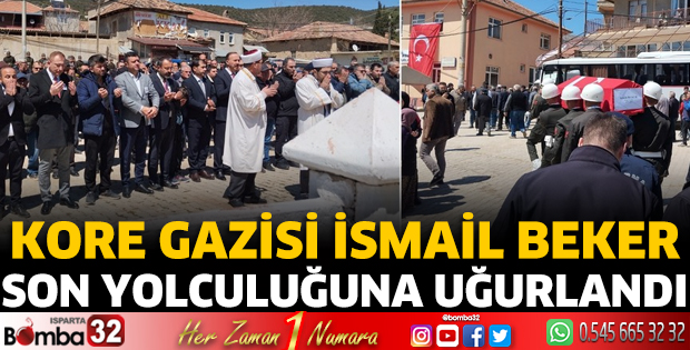 Kore Gazisi İsmail Beker, son yolculuğuna uğurlandı