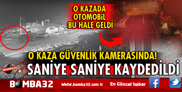 KORKUTAN KAZA GÜVENLİK KAMERASINA YANSIDI İŞTE O ANLAR 