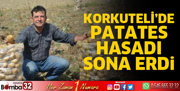 Korkuteli'de patates hasadı sona erdi