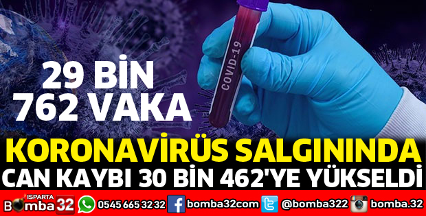 Koronavirüs salgınında can kaybı 30 Bin 462'ye yükseldi