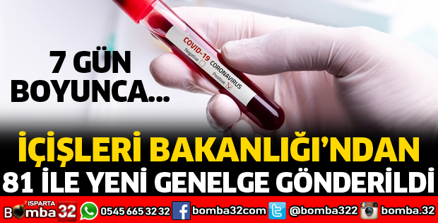 KORONAVİRÜS TEDBİRLERİ GENELGESİ