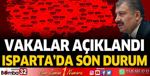 Koronavirüste Isparta'da son durum