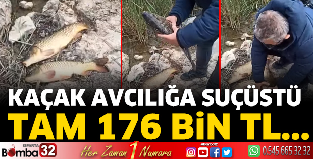 Kovada Gölü’nde kaçak avcılığa suçüstü