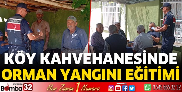 Köy kahvehanesinde orman yangını eğitimi