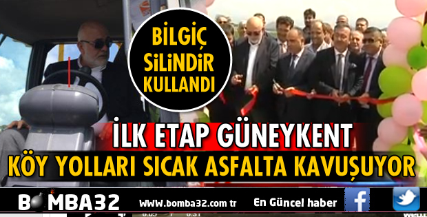 KÖY YOLLARI SICAK ASFALTA KAVUŞUYOR