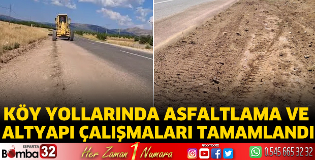 Köy yollarında çalışmalar tamamlandı