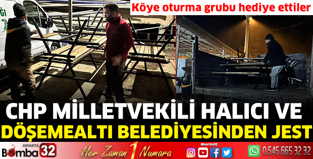 Köye oturma grubu hediye ettiler