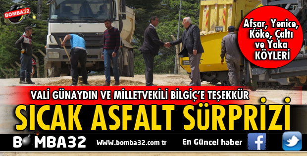 KÖYLERDE ASFALT ÇALIŞMALARI BAŞLADI