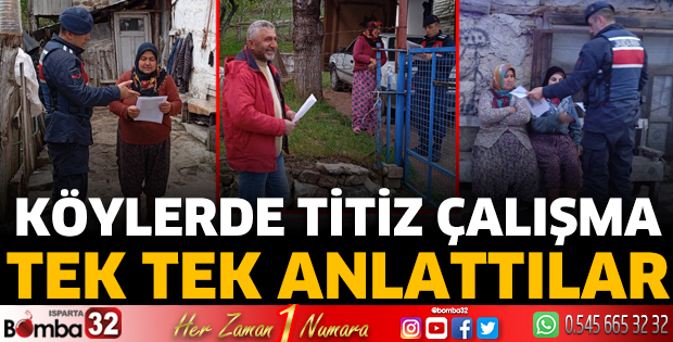 Köylerde titiz çalışma
