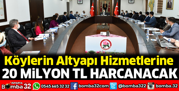 Köylerin altyapı hizmetlerine 20 milyon TL harcanacak