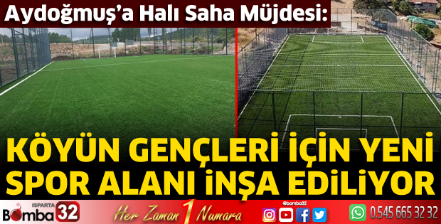 Köyün gençleri için yeni spor alanı inşa ediliyor