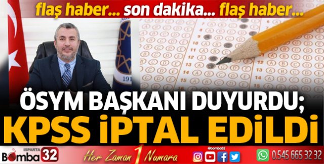 KPSS iptal edildi