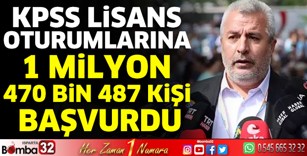 KPSS Lisans oturumlarına 1 milyon 470 bin 487 kişi başvurdu