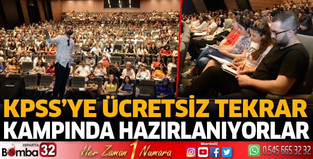 KPSS’ye ücretsiz tekrar kampında hazırlanıyorlar