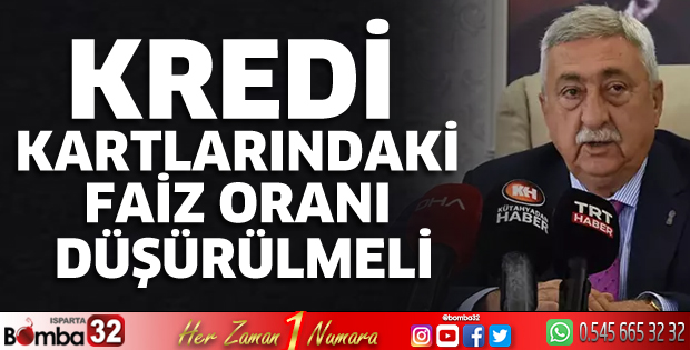 Kredi kartlarındaki faiz oranı düşürülmeli