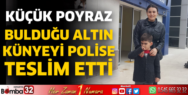 Küçük Poyraz, bulduğu altın künyeyi polise teslim etti