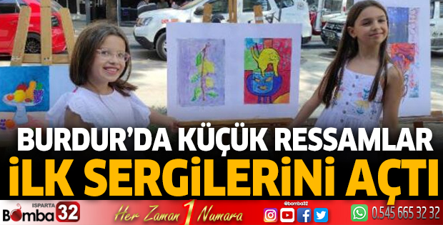 Küçük ressamlar ilk sergilerini açtı