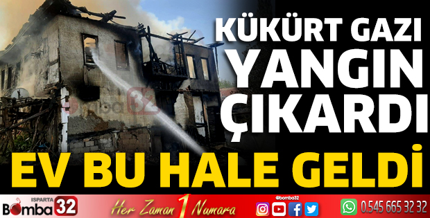 Kükürt gazı yangın çıkardı