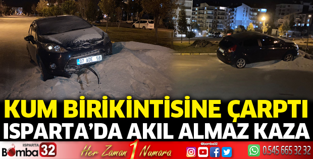 Kum birikintisine çarptı