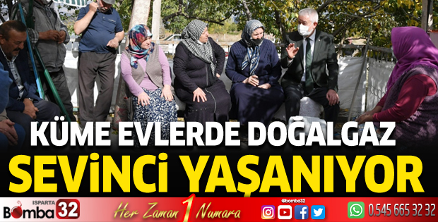 Küme Evlerde Doğalgaz Sevinci Yaşanıyor