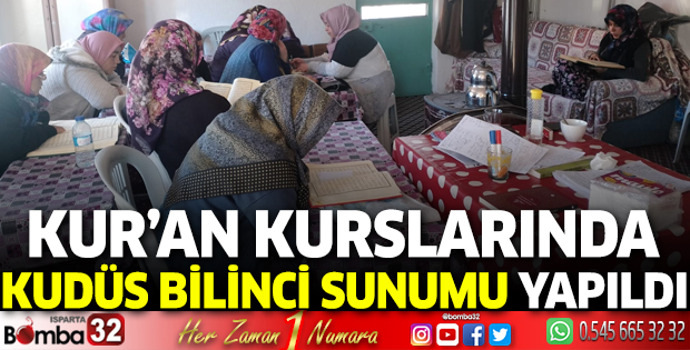 Kur’an kurslarında Kudüs bilinci sunumu yapıldı